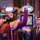 Kayvan Novak and Harvey Guillén in What We Do In The Shadows